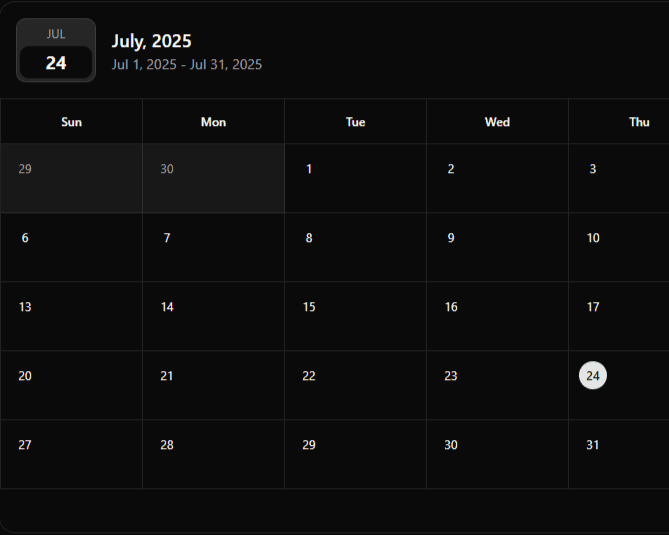 Calendar Component Thumbnail